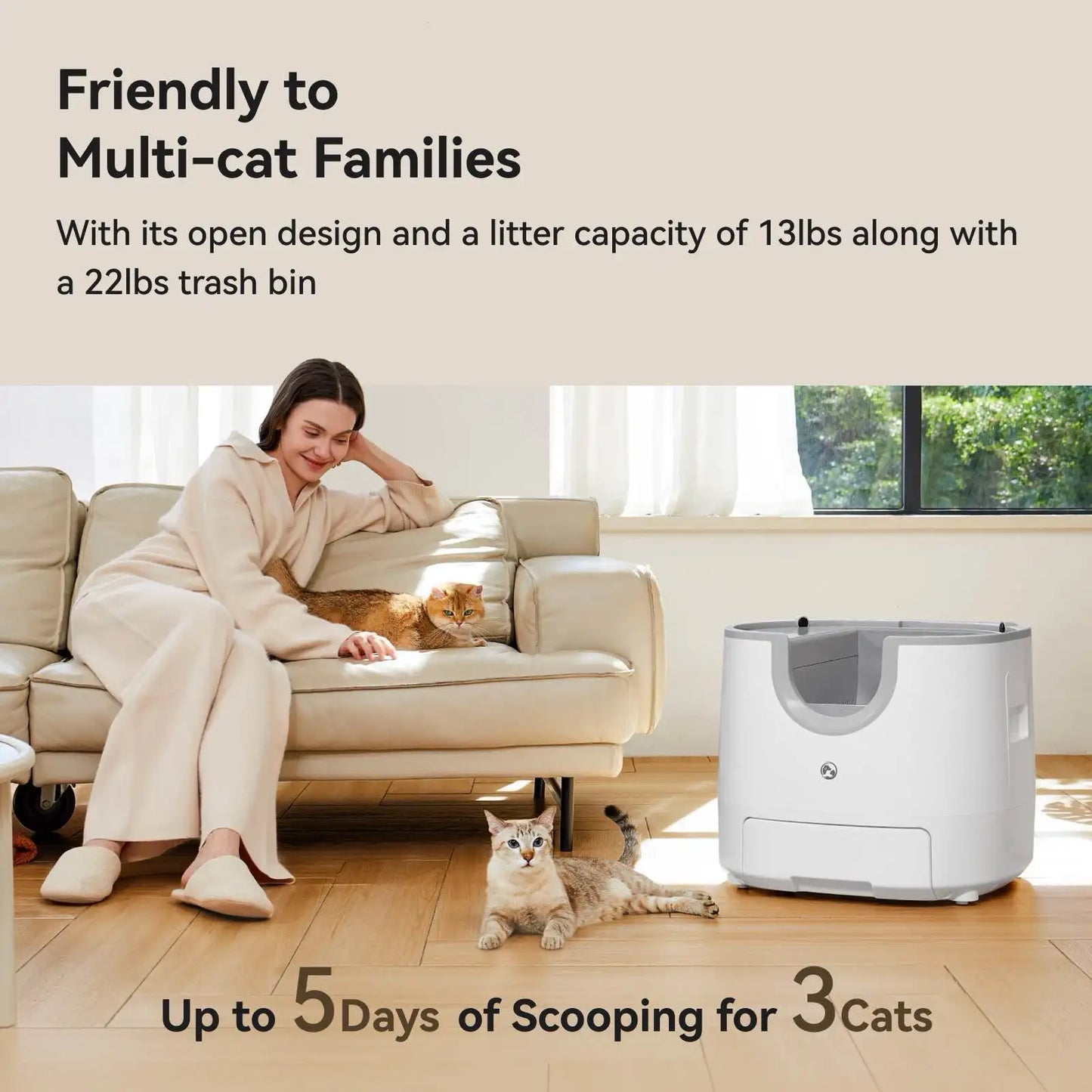 Furoomate Automatic Self-Cleaning Cat Litter Box For Modern Homes