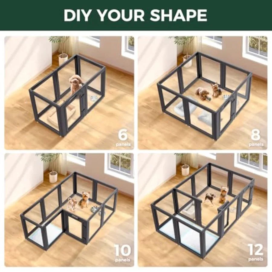 Yao Hui Huang AuraSpace Acrylic Indoor Dog Playpen For Puppies