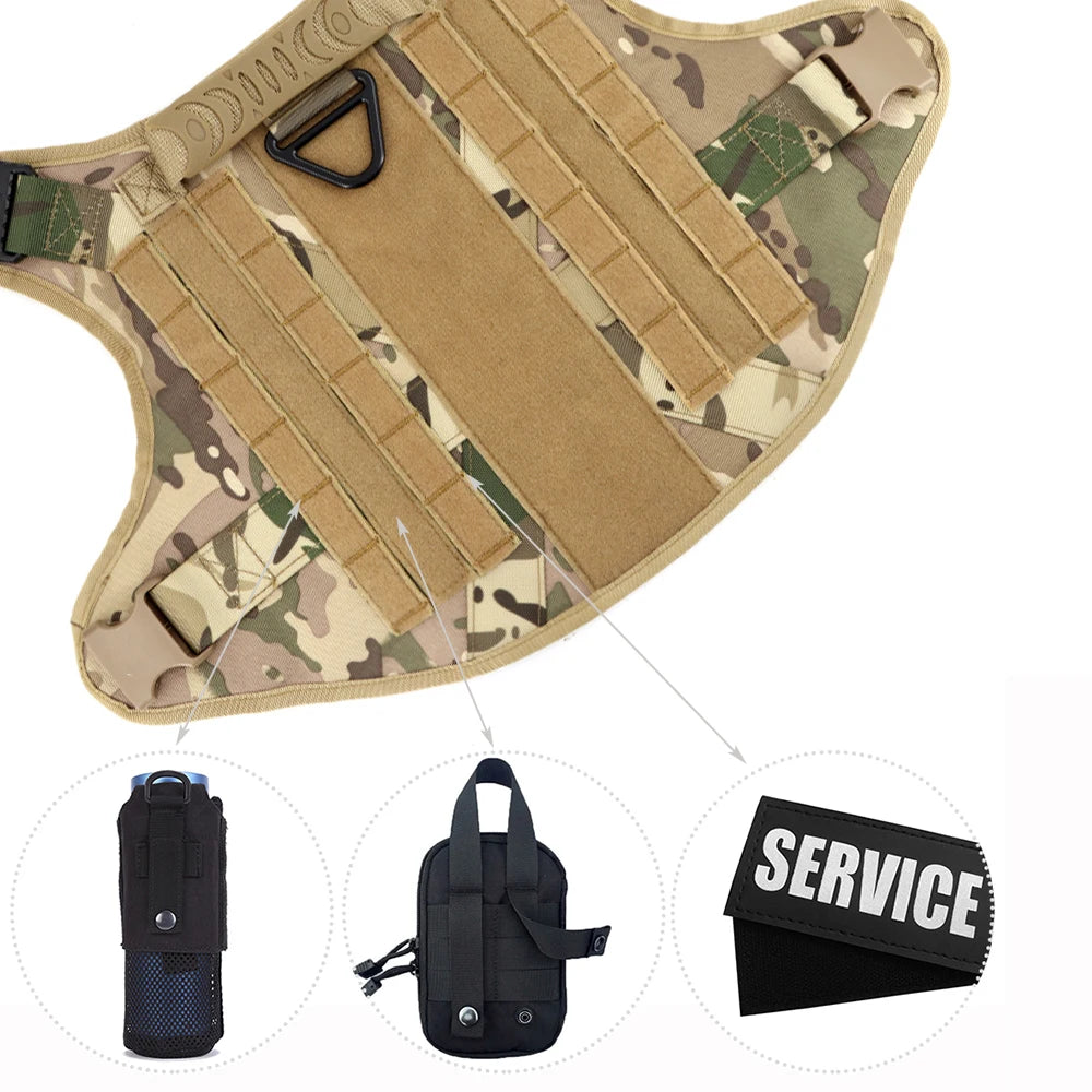 PETRAVEL Military Style Dog Harness Vest Set For Training