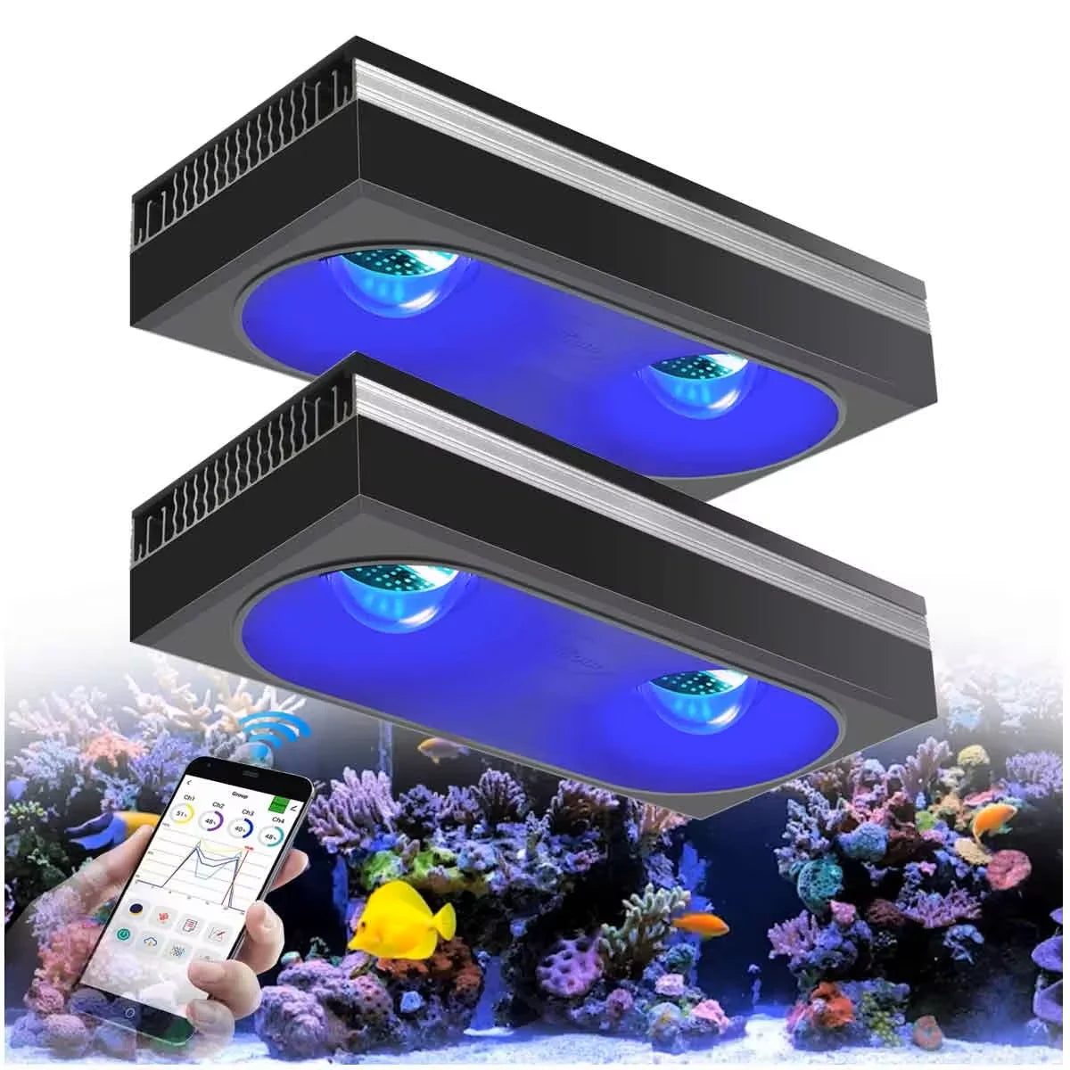 PopBloom RL180 WiFi LED Aquarium Light For Reef Tanks