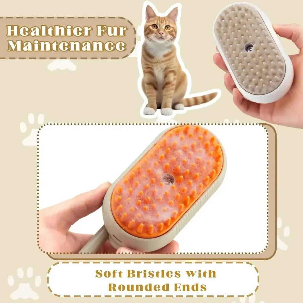 Novelty Moon 3-in-1 Electric Pet Grooming Brush Deshedding Tool