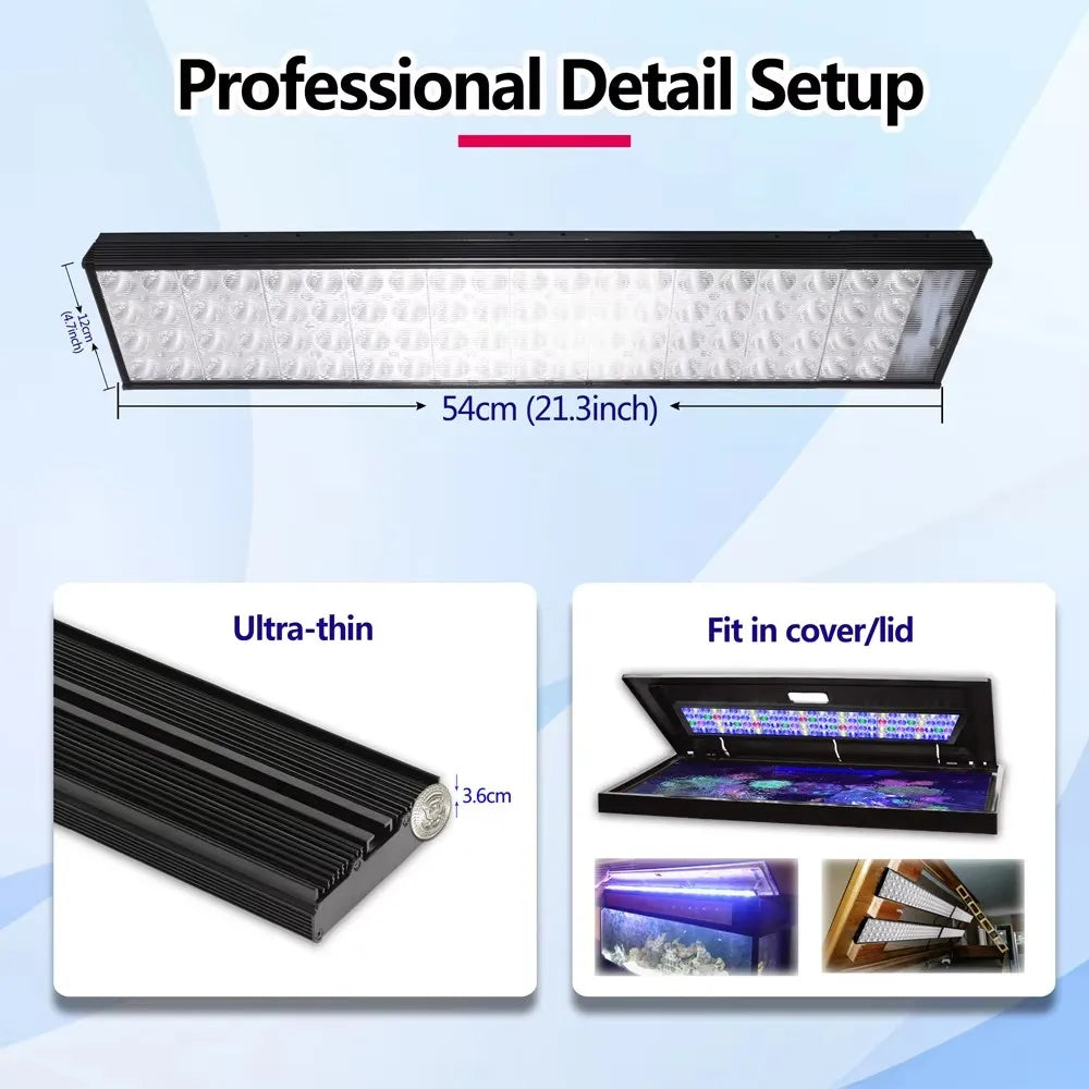 PopBloom WiFi Marine Aquarium Light Full Spectrum LED