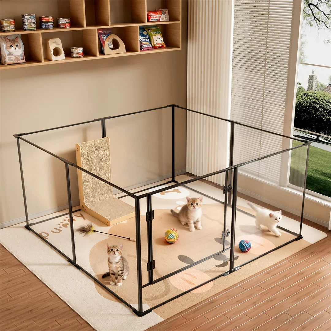Bingopaw 8 Panel Acrylic Dog Playpen Indoor Pet Fence