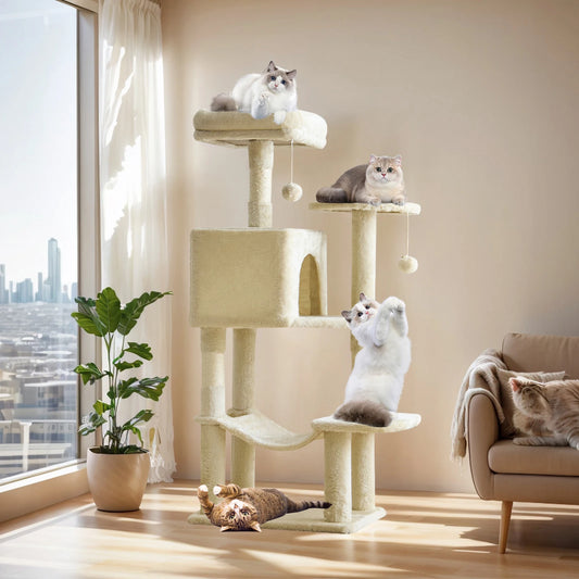 Mcq 44 In Cat Tree Tower With Natural Sisal Scratching Posts