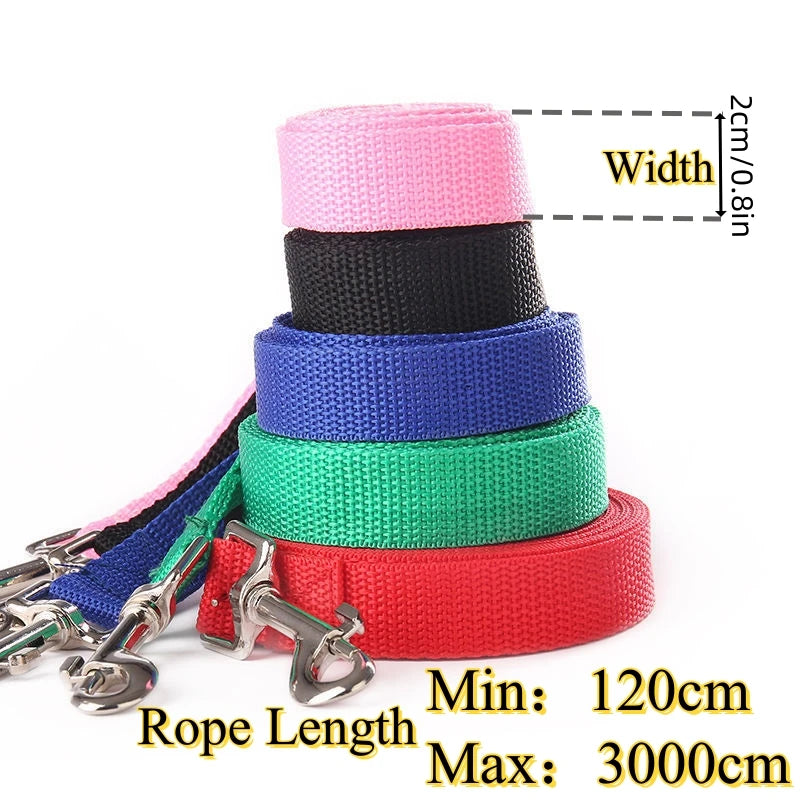 Reflective Nylon Dog Leash for Training and Outdoor Walking