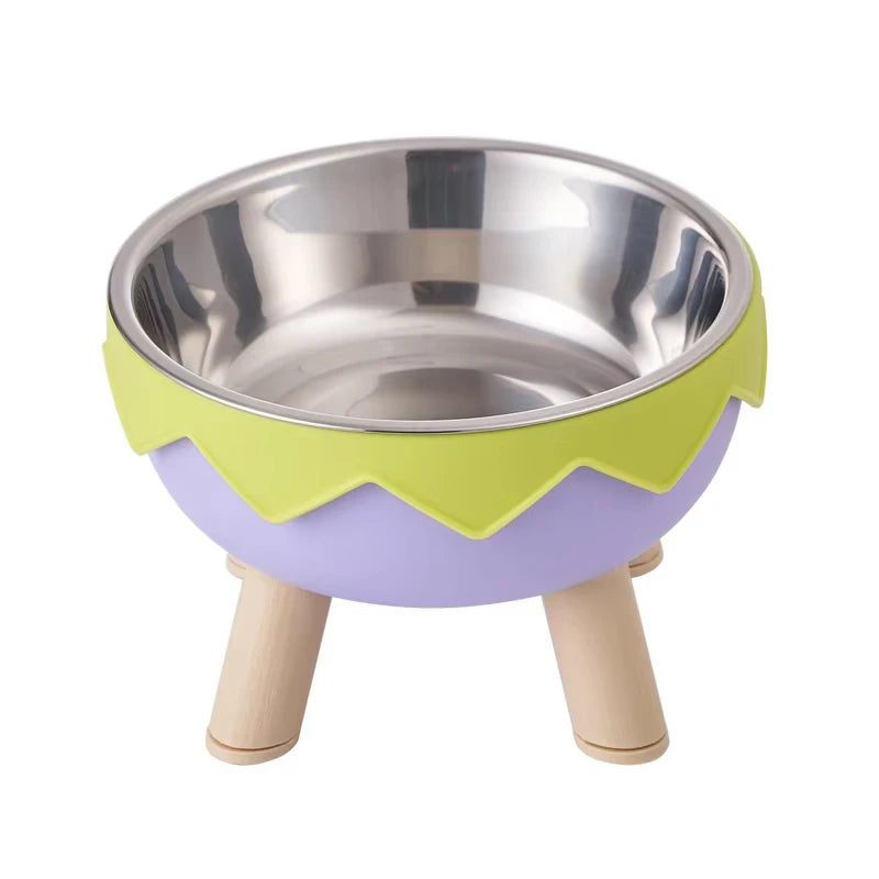 Dopamine Elevated Pet Bowl Cat Dog Large Capacity Neck Protection Stainless Steel Anti Slip Household Daily Feeding Dish