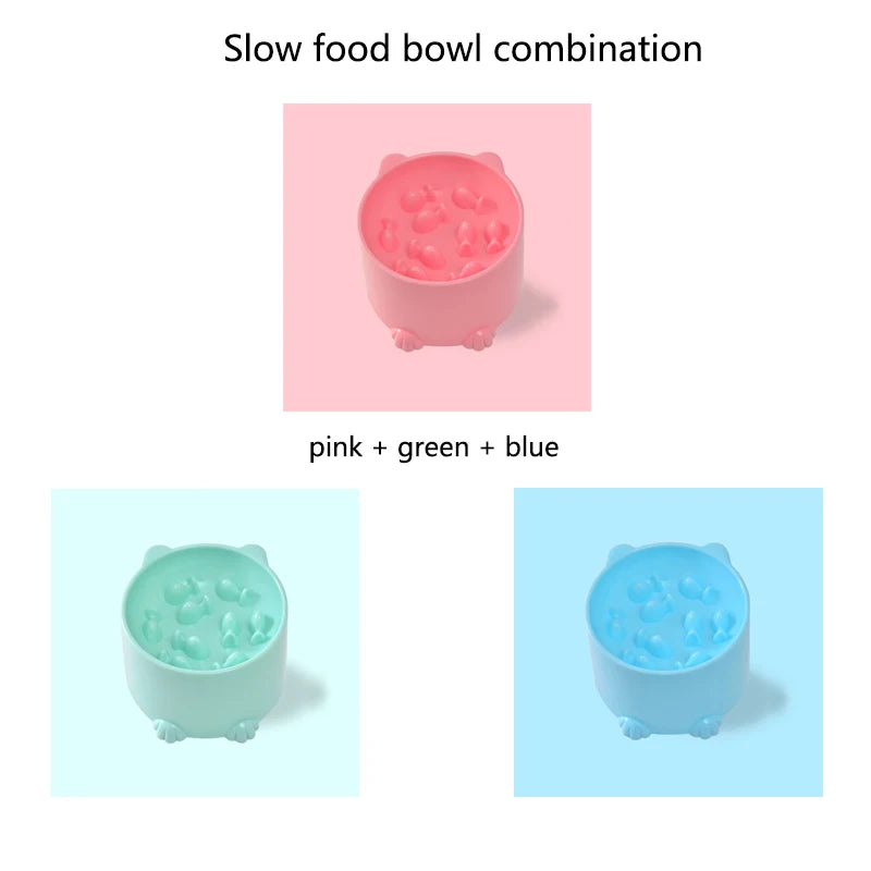 Cat Slow Feeder Bowl Anti Choking Design For Safe Feeding