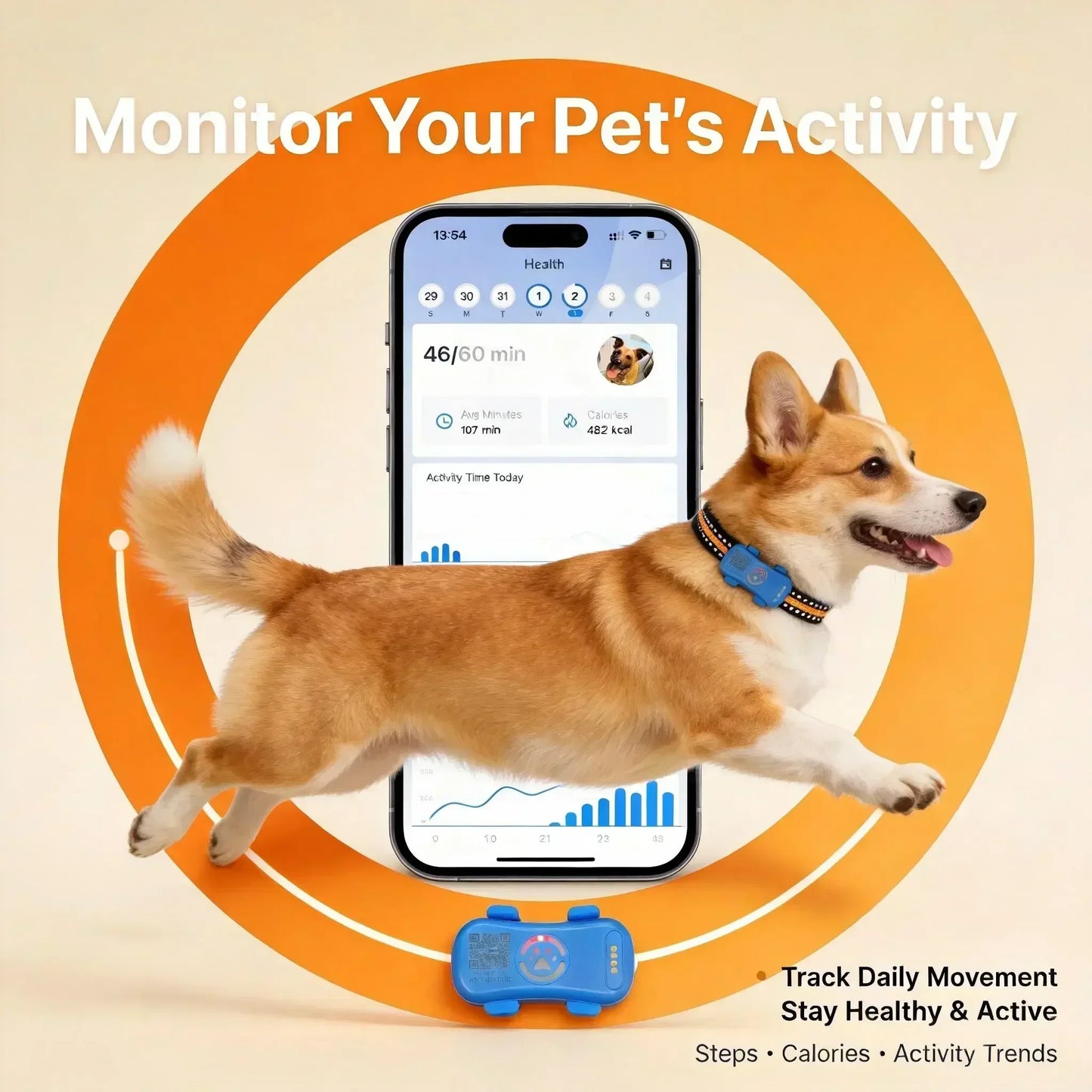 GPS Pet Tracker 4G for Dogs and Cats IP67 Waterproof