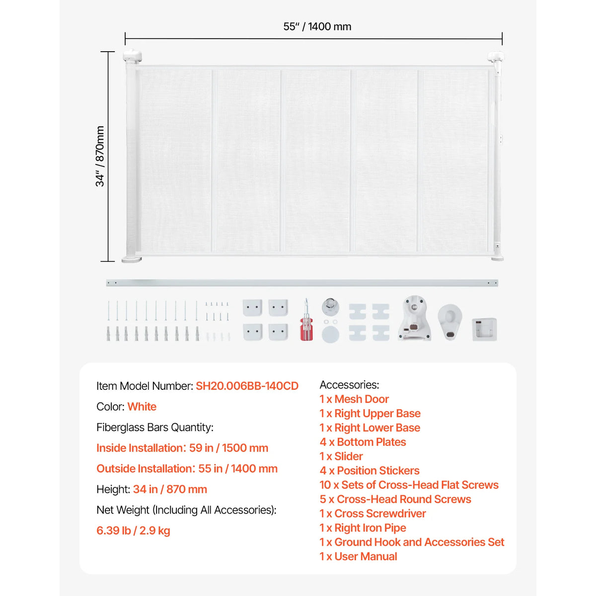 SucceBuy Retractable Baby Gate For Child And Pet Protection