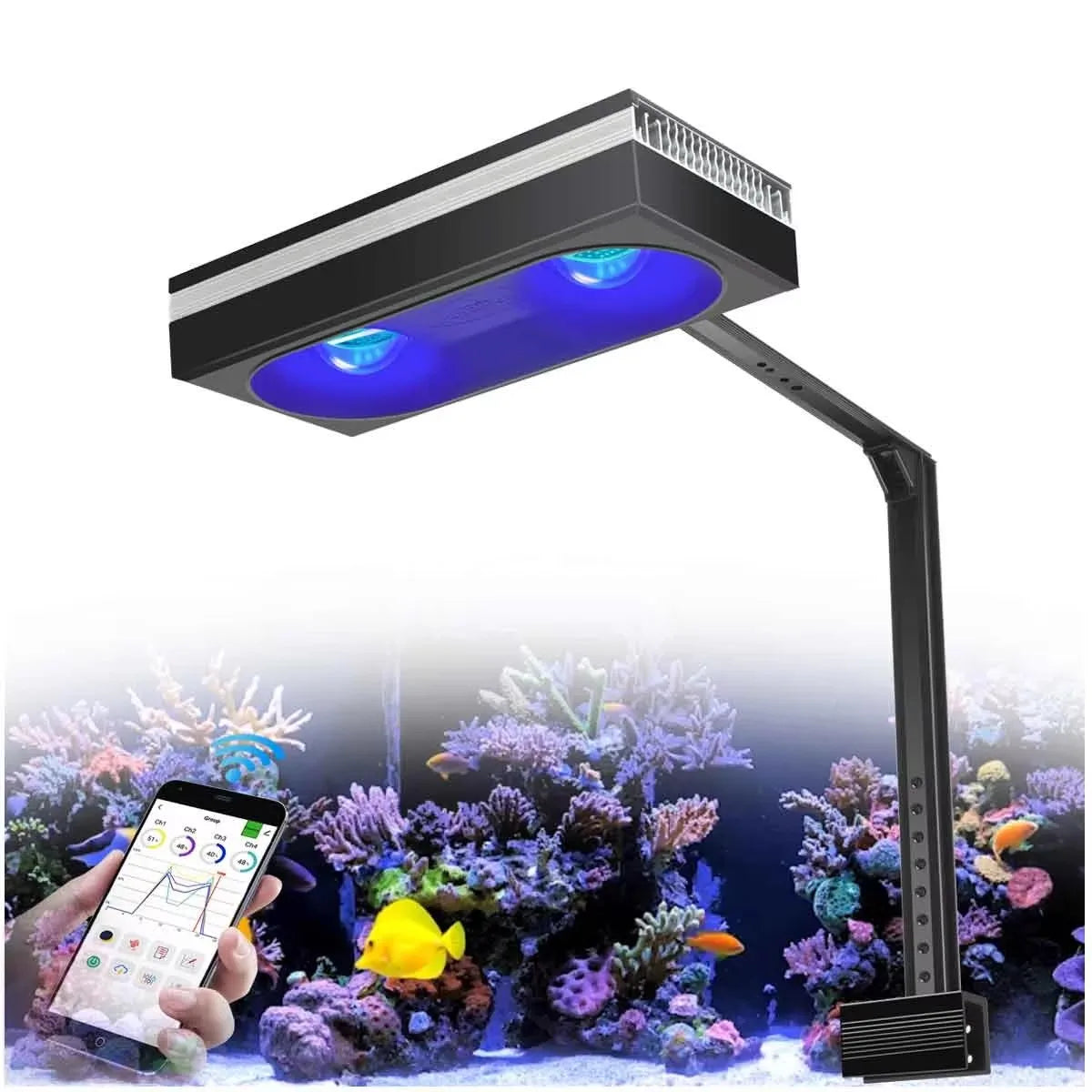PopBloom RL180 WiFi LED Aquarium Light For Reef Tanks