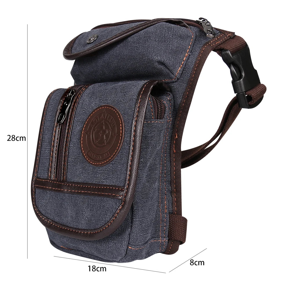Portable Equestrian Drop Leg Bag Canvas Nylon Riding Waist Bag