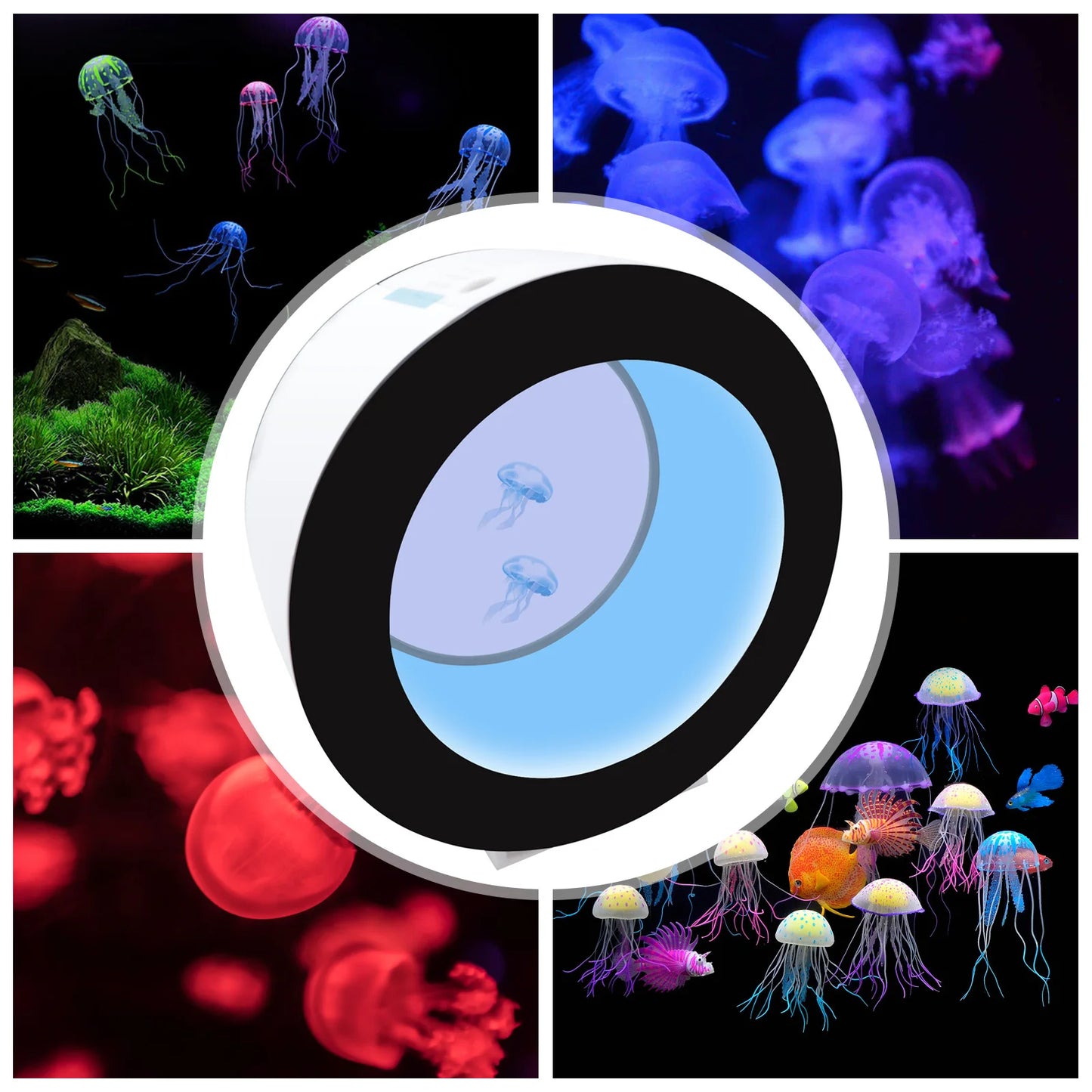 Jellyfish Aquarium Desktop Tank With LED Lighting And Remote Control