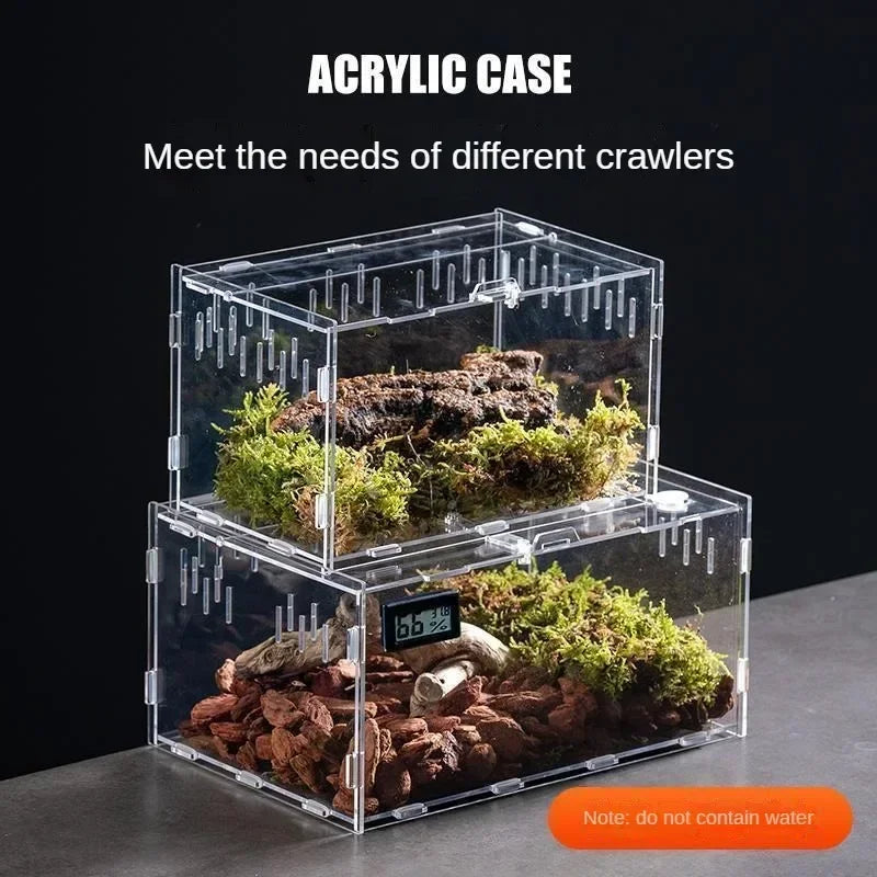 Acrylic Reptile Habitat Terrarium Box Enclosure For Tarantulas