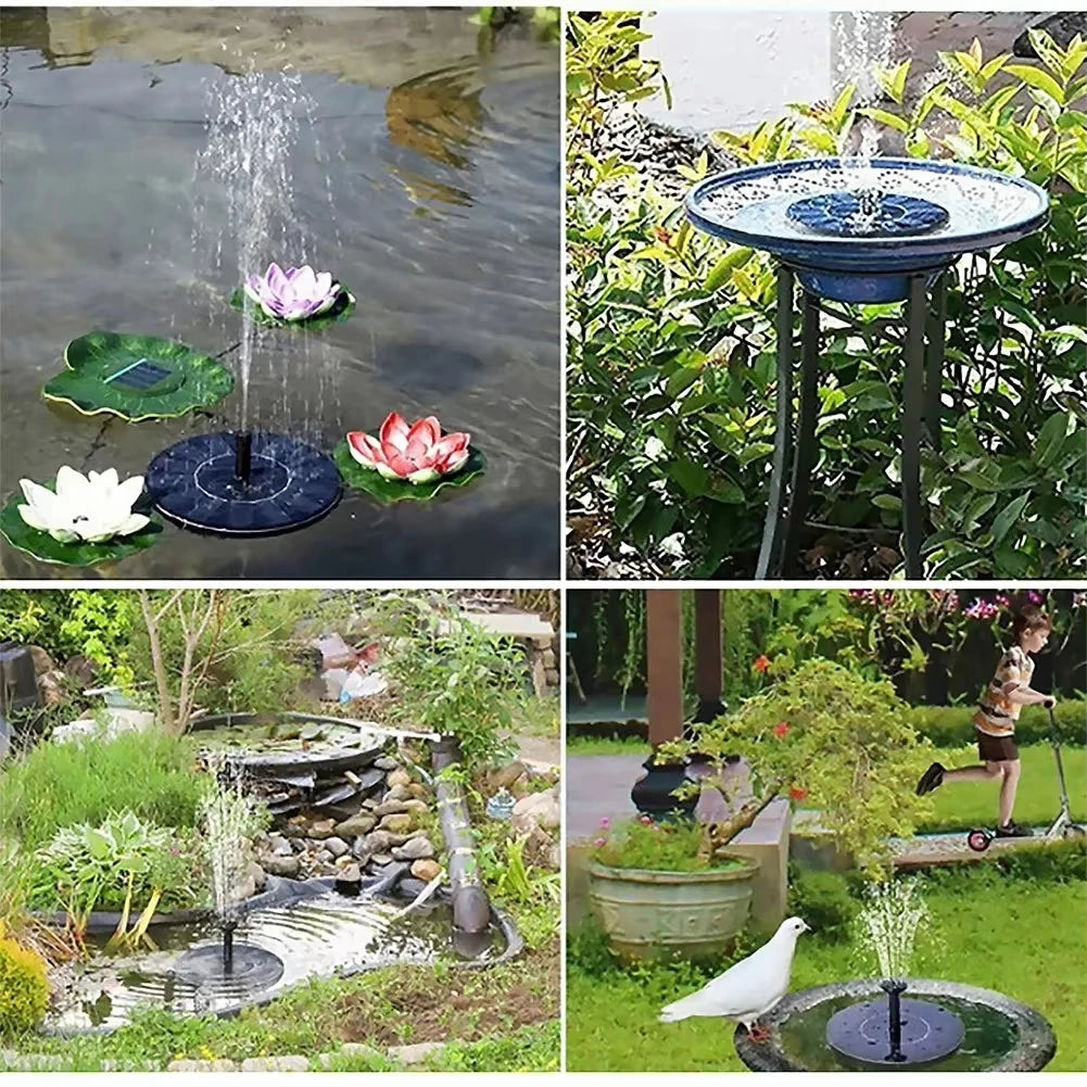 Floating Solar Fountain Pump With 4 Nozzles For Garden Pond