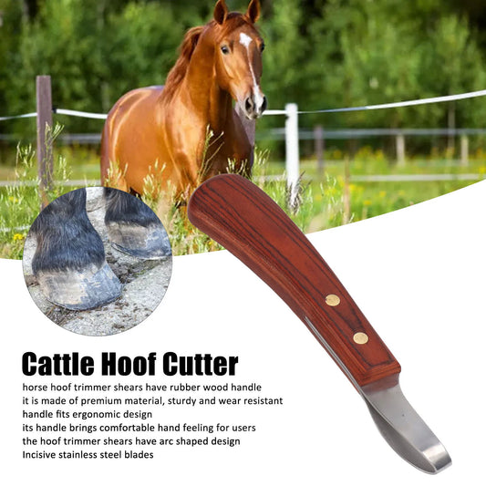Horse Hoof Trimmer Shears Stainless Steel Blade Rubber Wood Handle