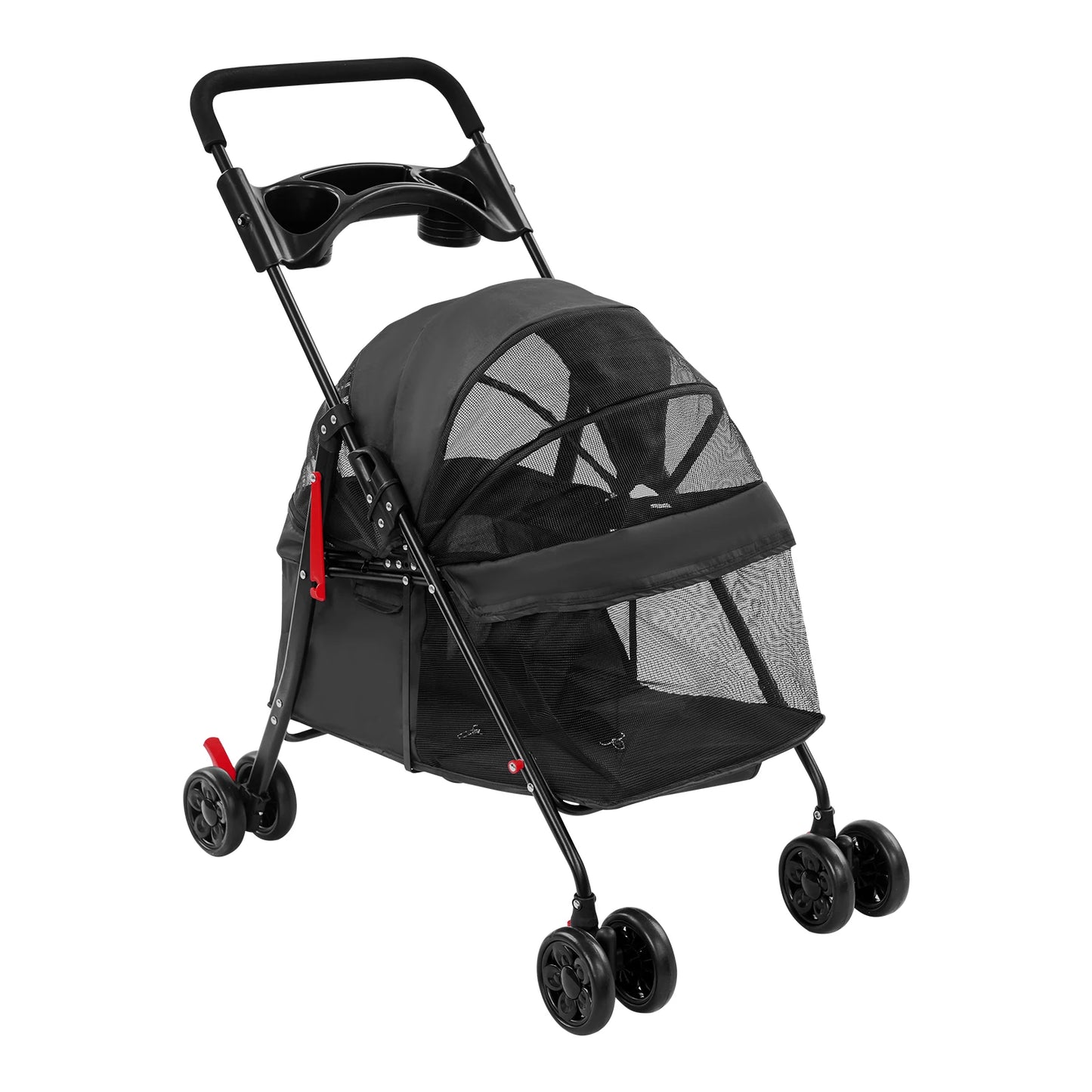 Bymaocar Foldable Pet Stroller For Dogs And Cats Travel Cart