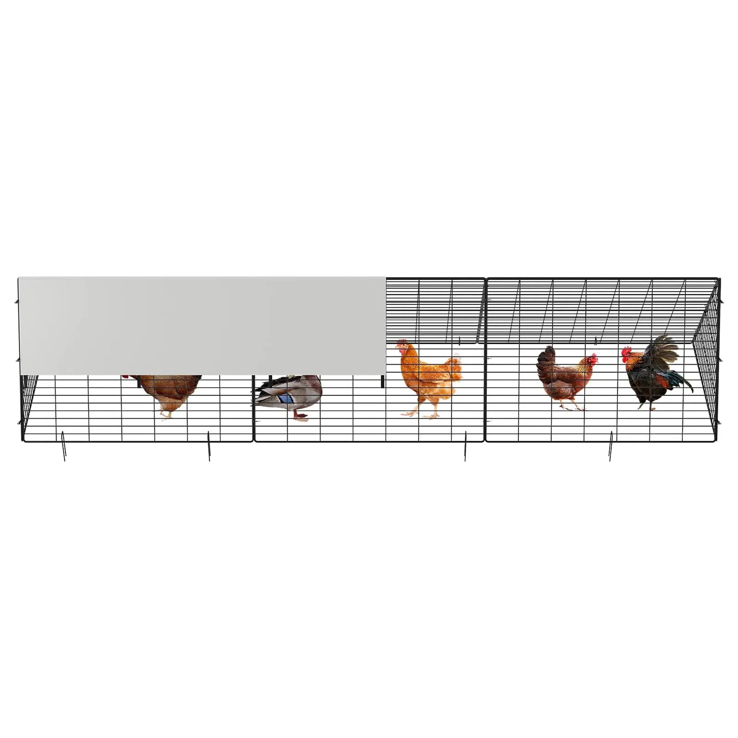 HiMISS Stainless Steel Chicken Tunnel Cage Outdoor Yard