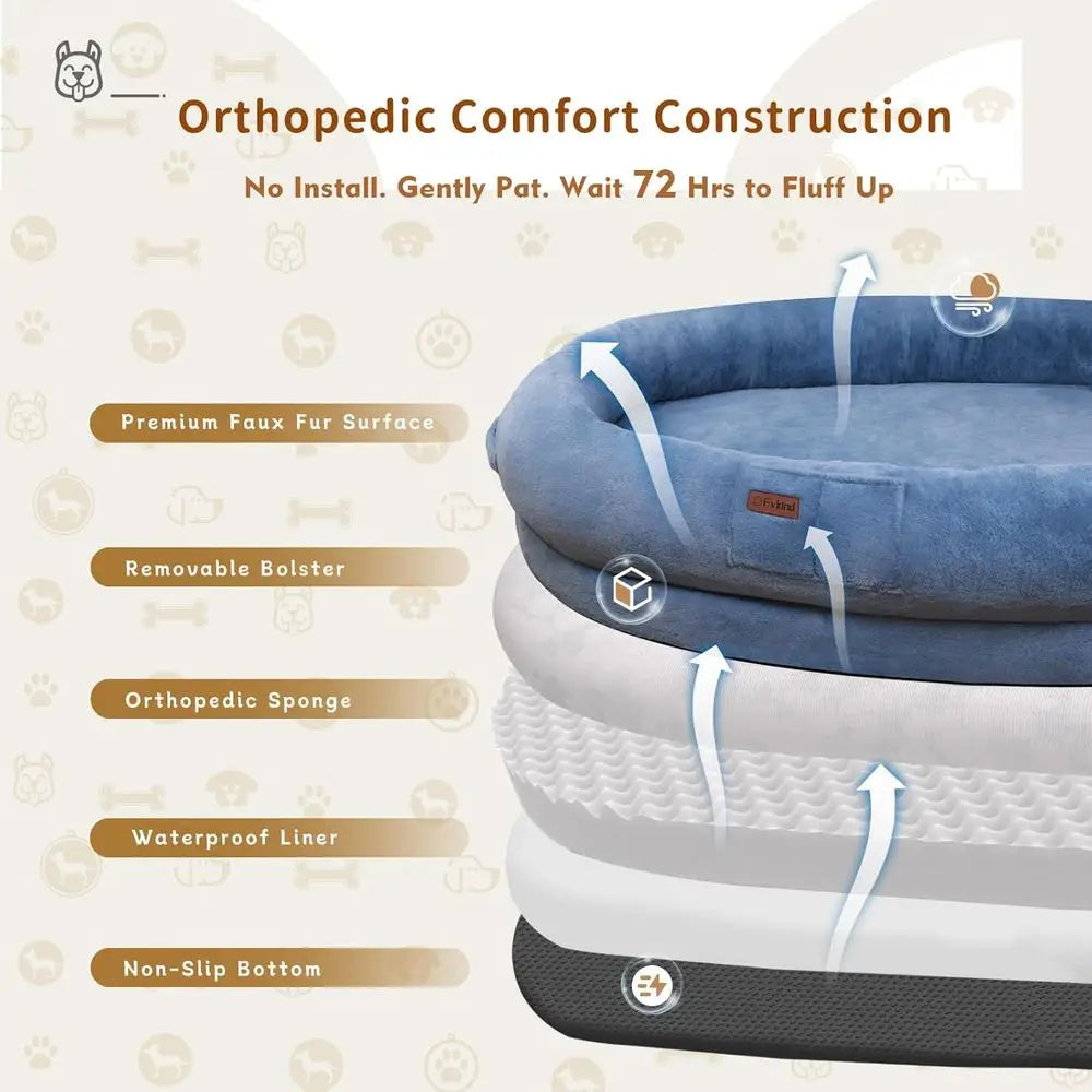 Large Washable Orthopedic Bed For Humans And Pets