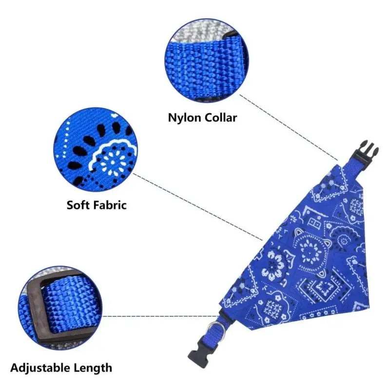 Cat Collar Lovely Adjustable Dog Cat Necktie Pet Triangular Saliva Tie Scarf Dog Bandana Collar