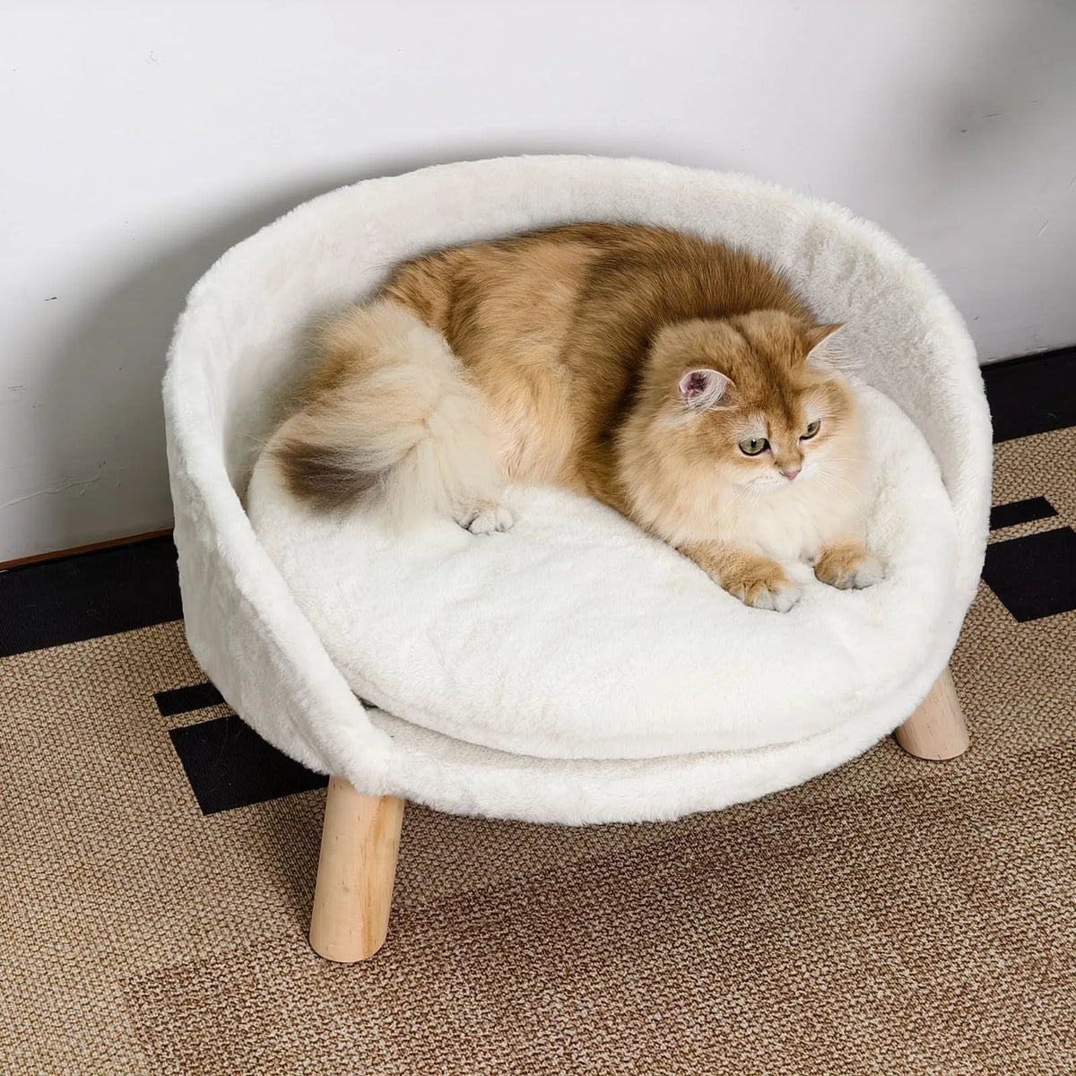 Borwart Elevated Dog Cat Sofa Bed With Removable Cotton Cushion