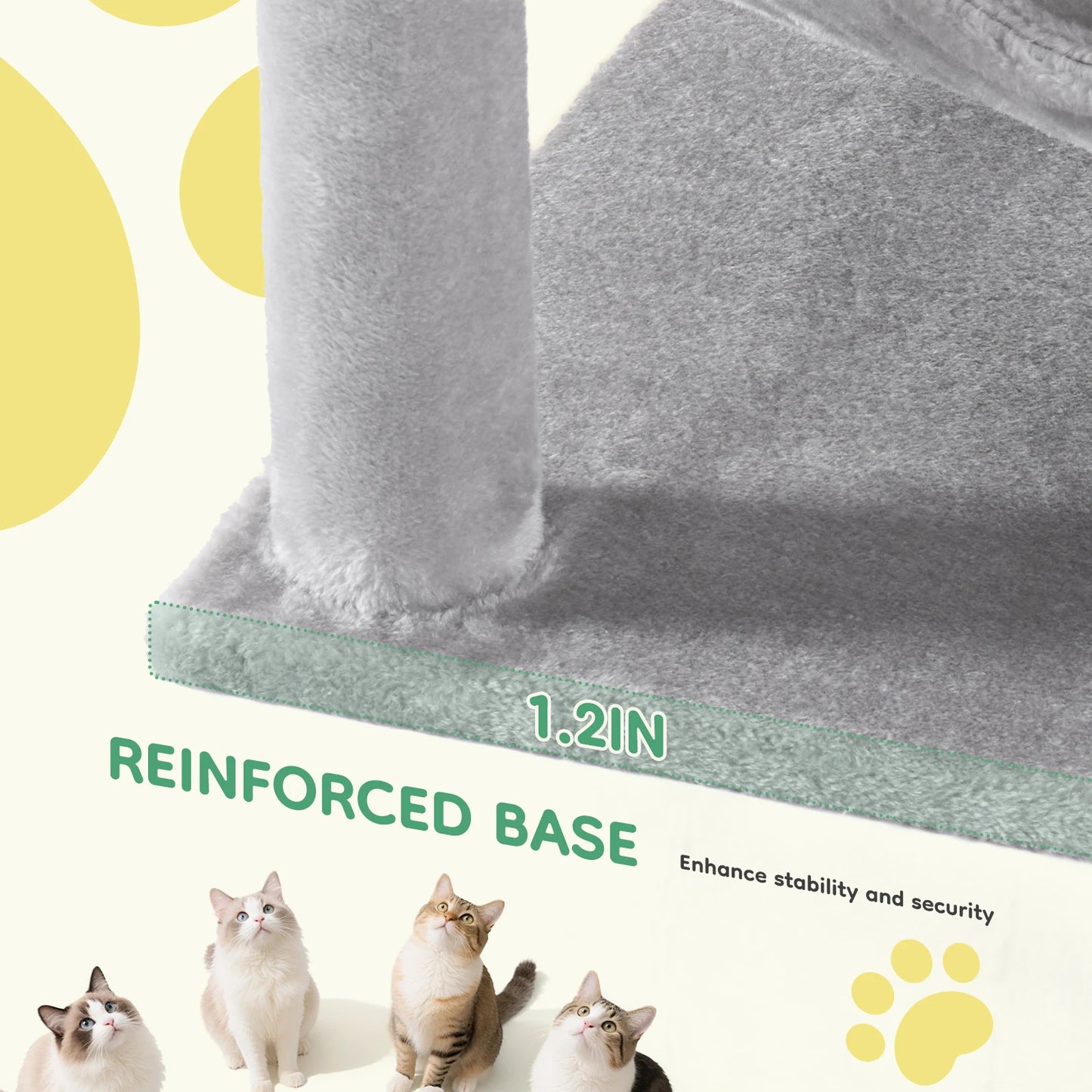JHK Cat Tree Tall Multi Level Climbing Tower for Cats