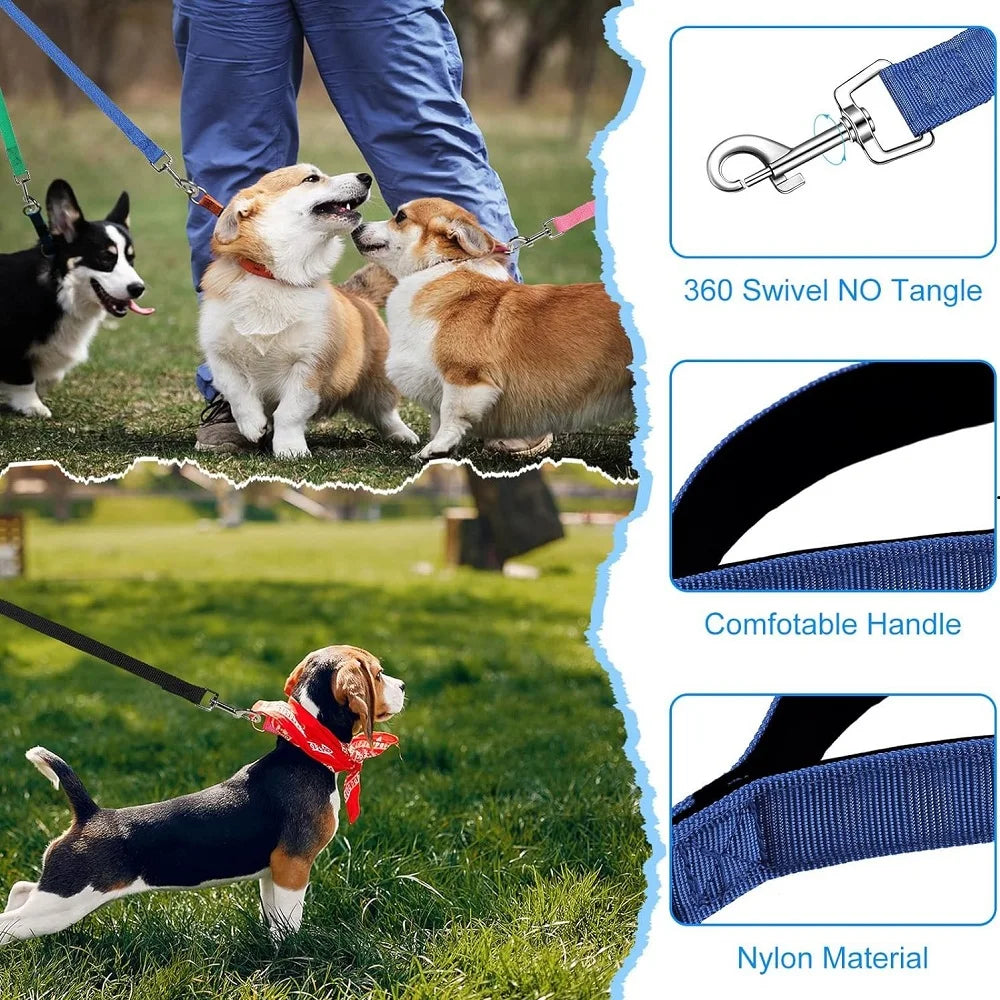 Reflective Nylon Dog Leash for Training and Outdoor Walking