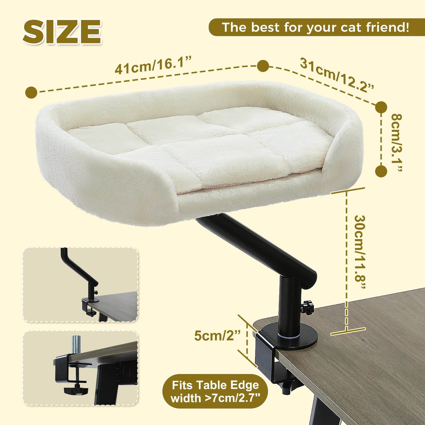 PAWZ Road Cat Desk Bed With 360 Rotatable Stand Sturdy