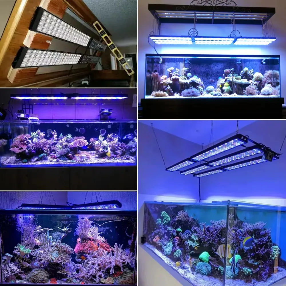 PopBloom WiFi Led Aquarium Light Full Spectrum Marine Reef Lamp