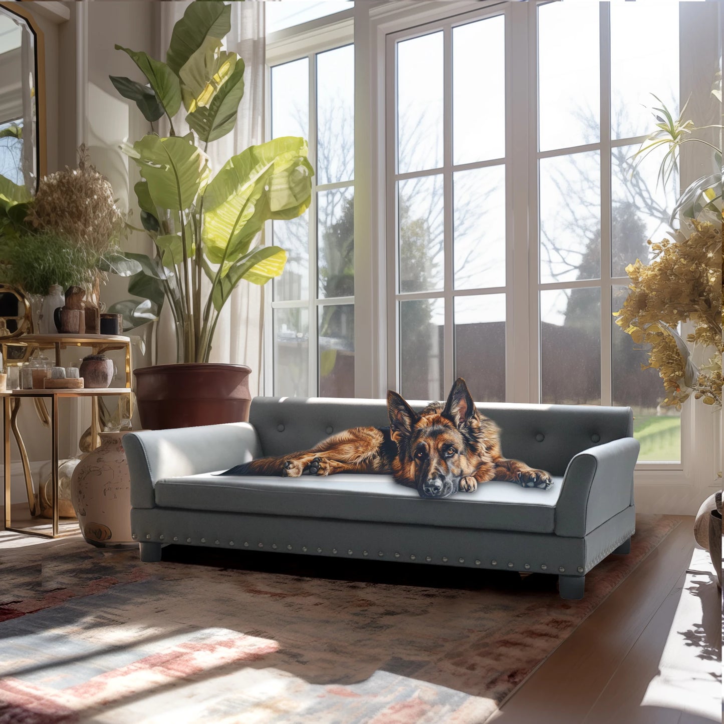 BINGOPAW Rectangle Elevated Dog Bed Durable Sofa For Dogs