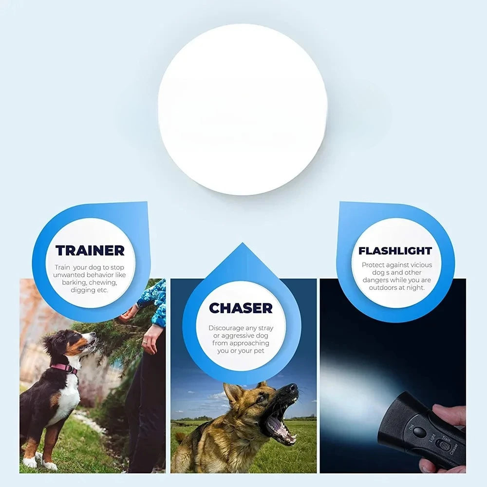 Pet Dog Repeller Ultrasonic Bark Training Device Battery Not Included