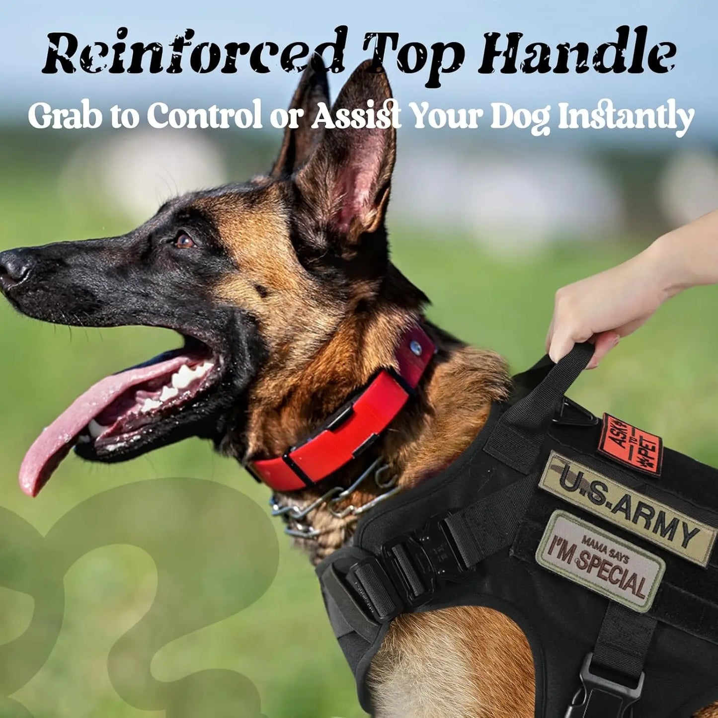 Tactical Heavy Duty Dog Harness For Large Breeds No Pull
