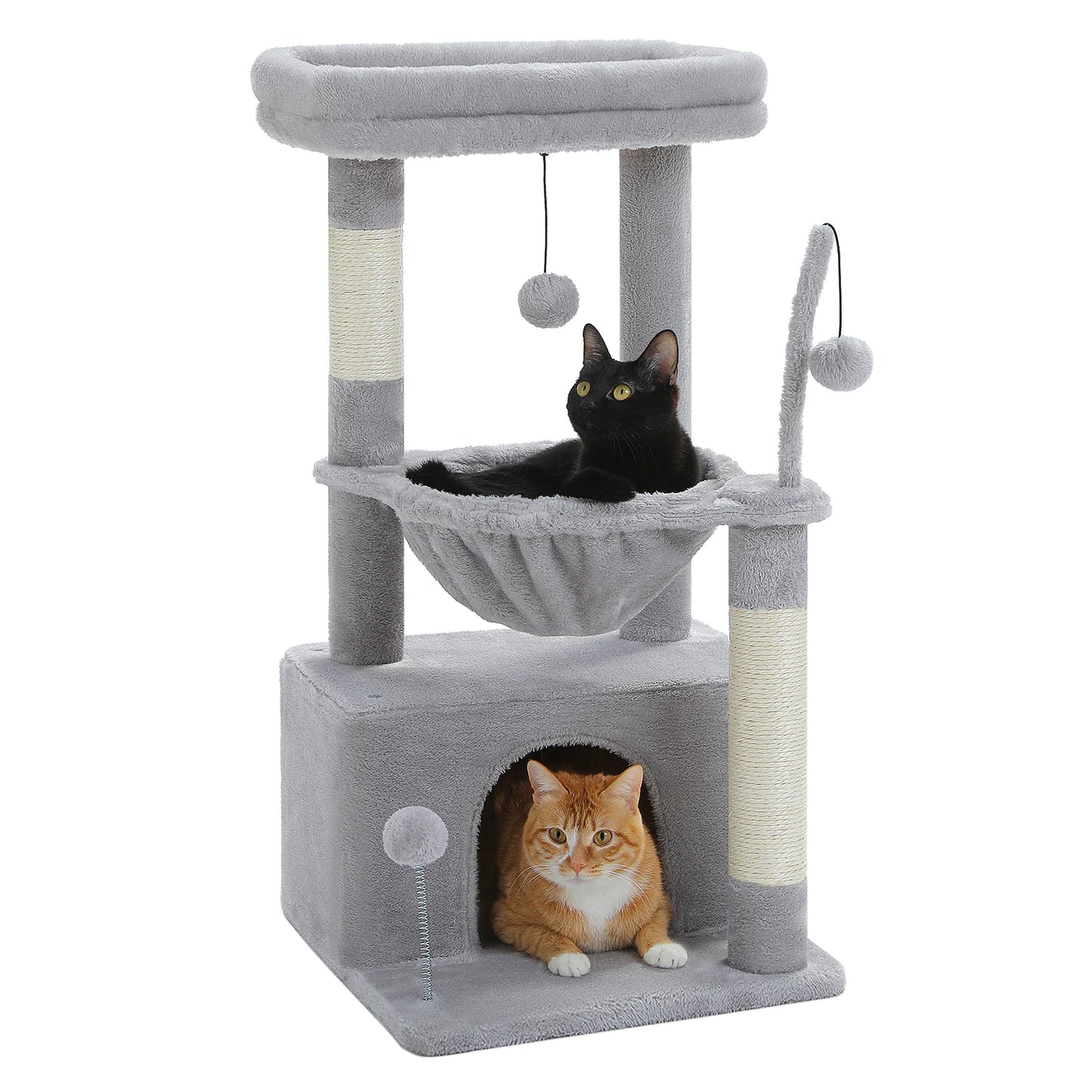 PAWZ Road 4-In-1 Cat Tree With Condo Scratching Post