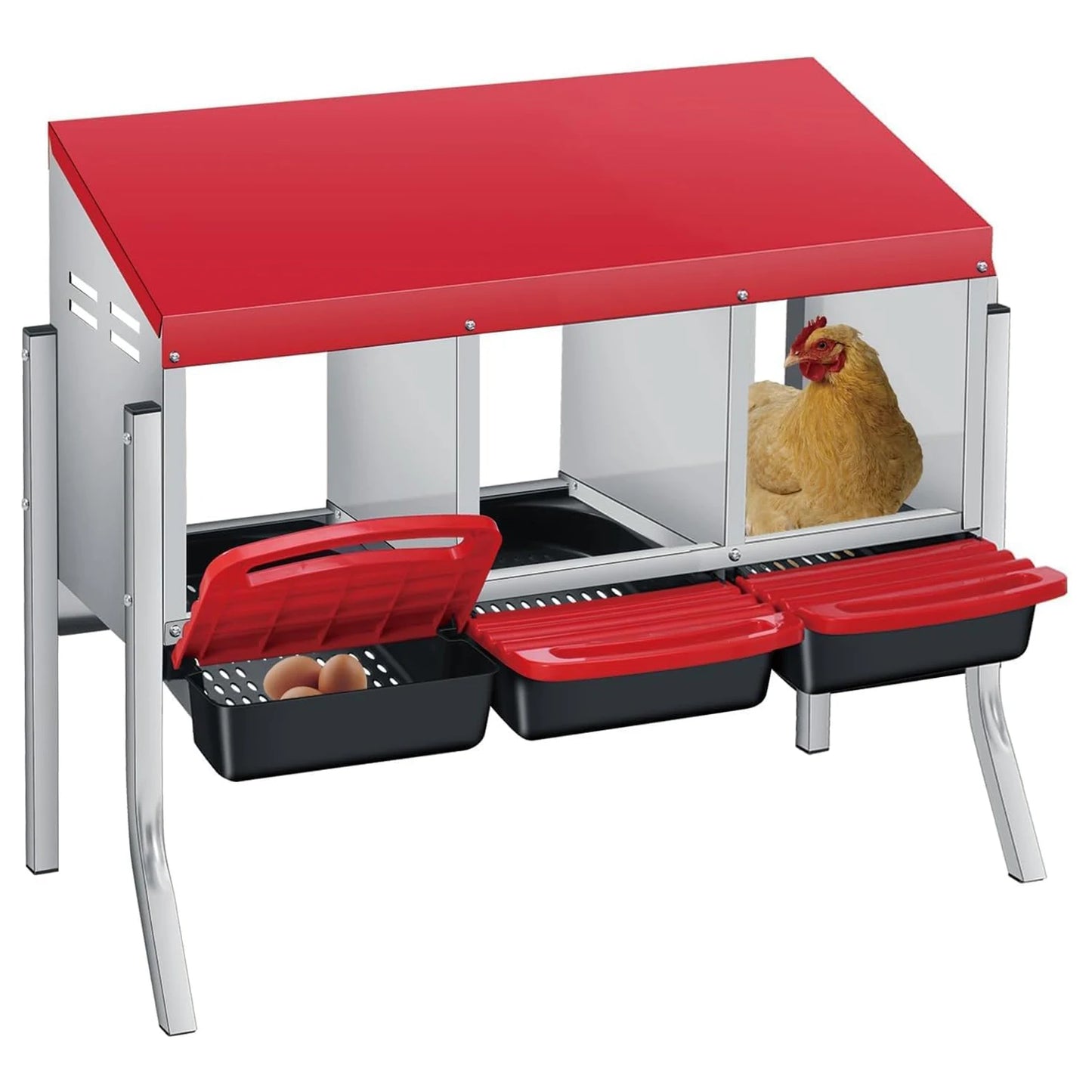 TWISTER.CK Automatic MultiCompartment Egg Nest Box With Roll Out Collection