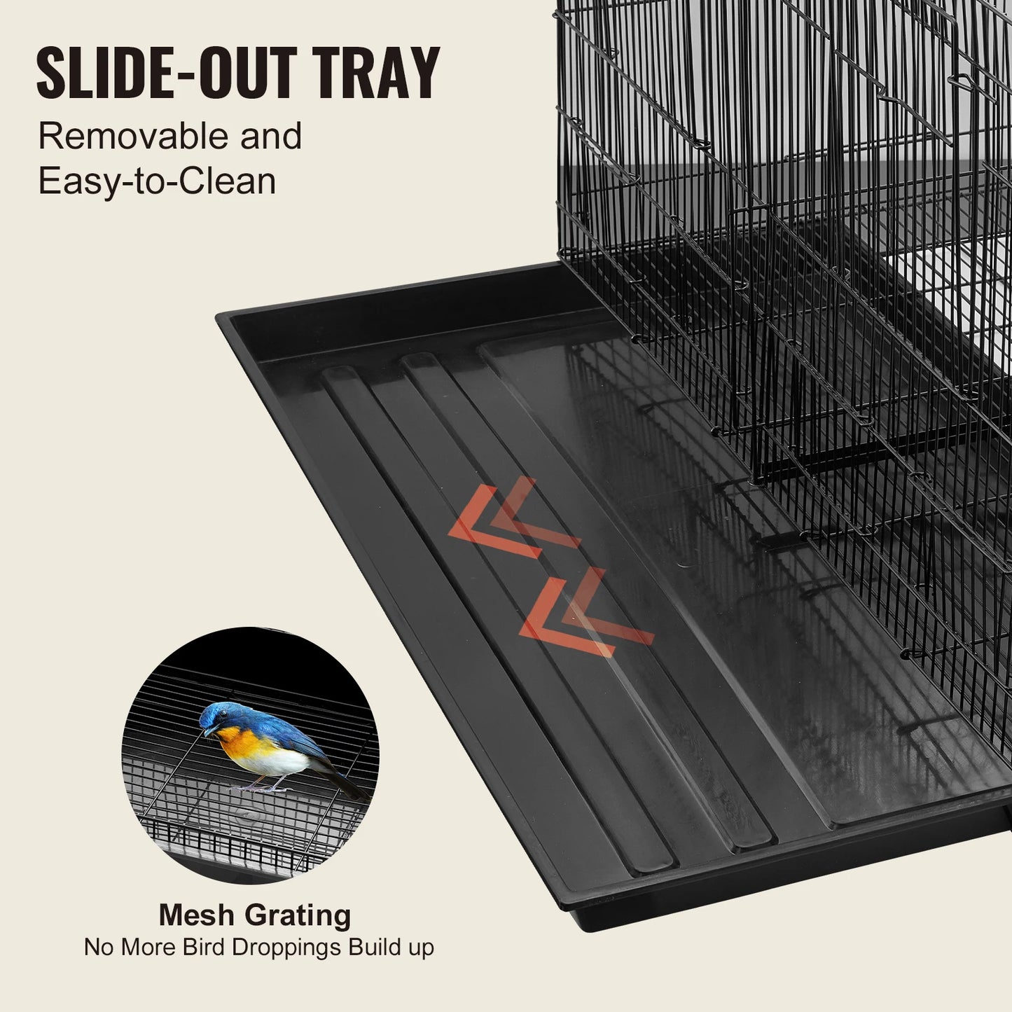 SucceBuy Stackable Divider Bird Cage For Travel With Handle