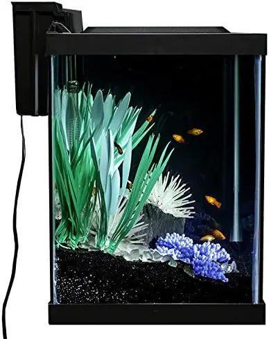Aquarium Kit With Led Lighting And Decor For Freshwater Tanks