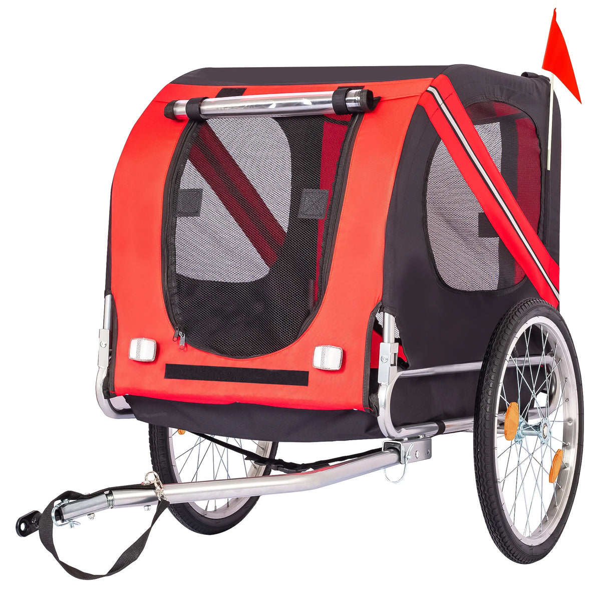 Twister.Ck Foldable Large Dog Bike Trailer 88Lbs Capacity Universal Coupler