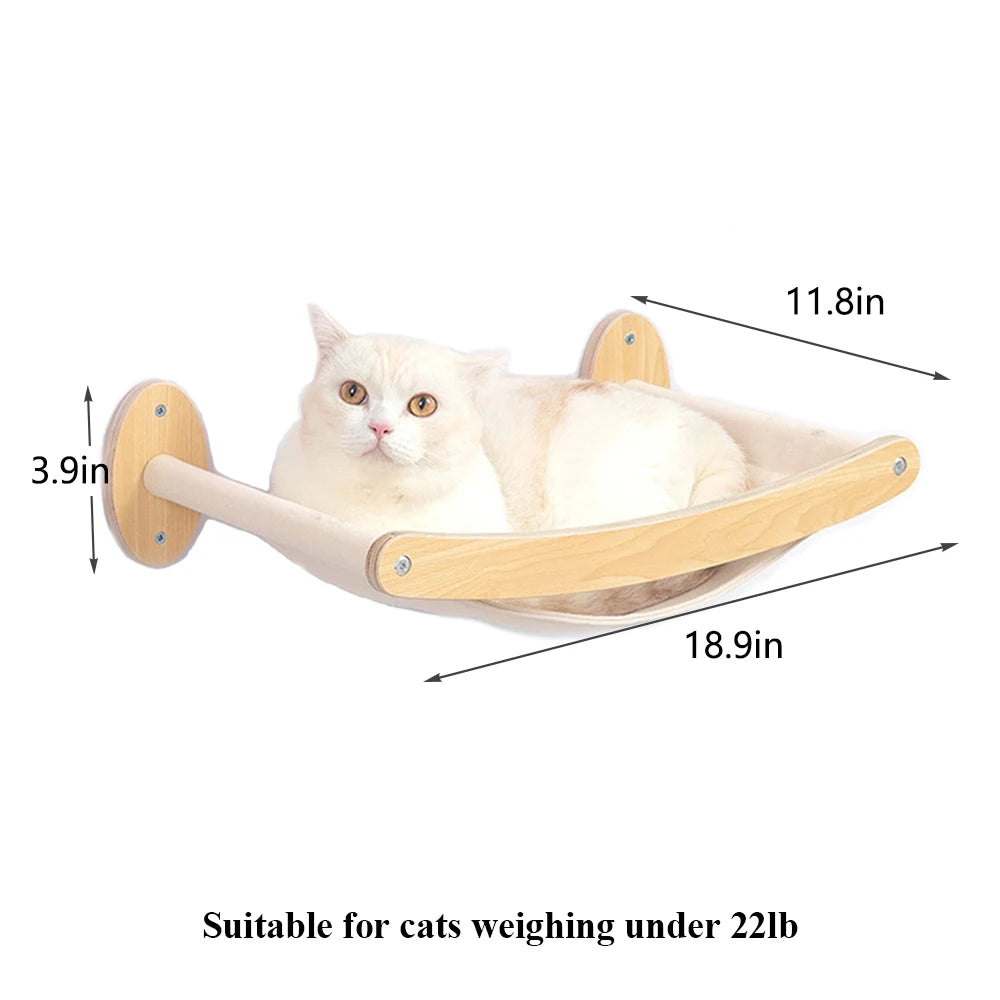 PETRAVEL Cat Climbing Shelf Wall Mounted Four Step Scratching Post