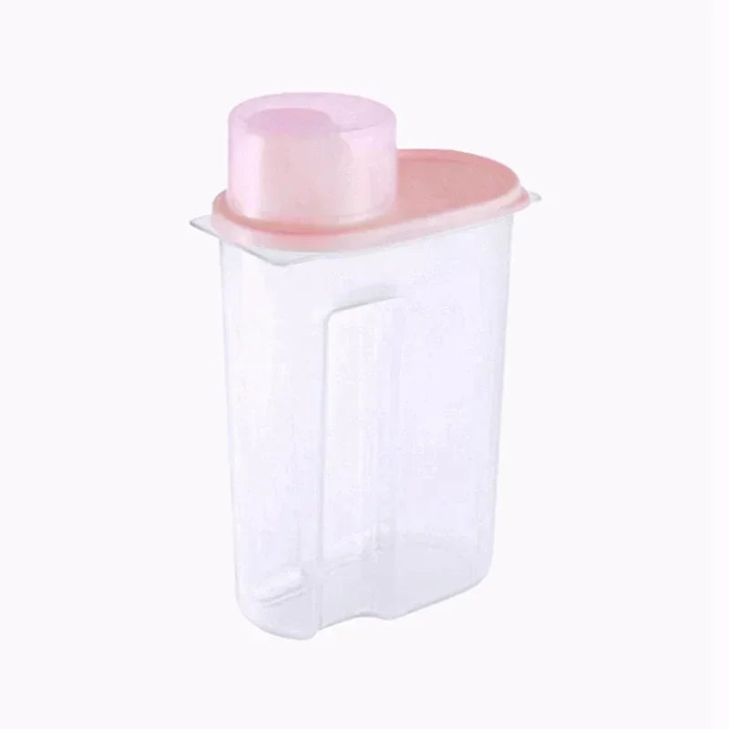Pet Food Storage Jar with Measuring Cup Airtight Container for Dog Cat Dry Food Convenient Portion Control  Pet Supplies