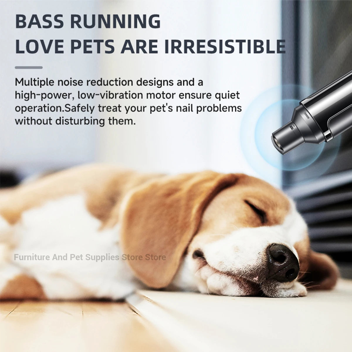 Electric Pet Nail Grinder USB Rechargeable Painless Trimmer For Pets
