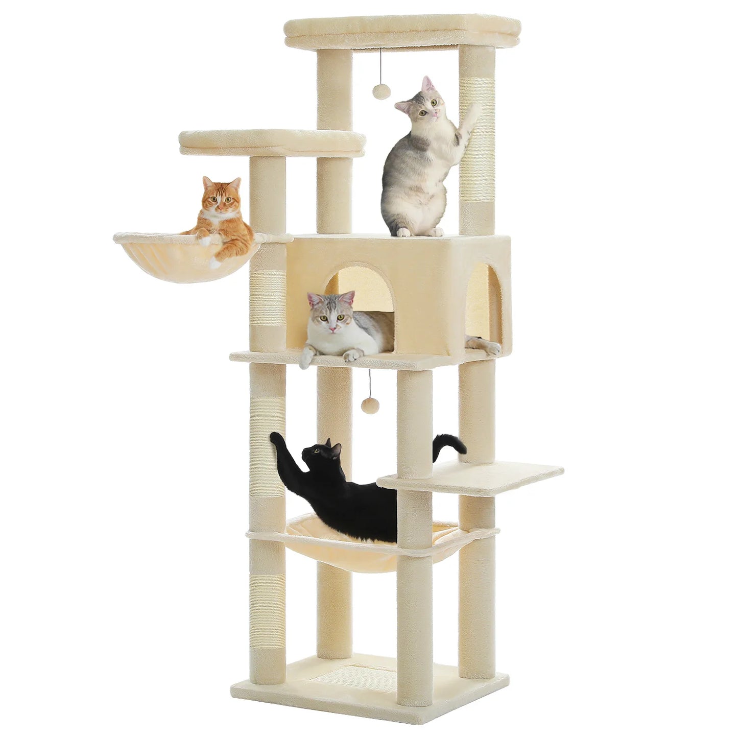 PAWZ Road Cat Tree With Scratching Posts And Hammock