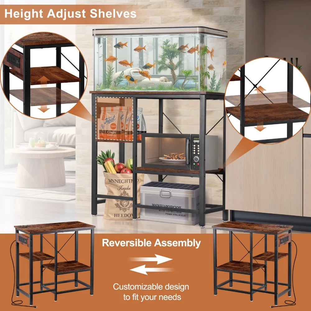 Aquarium Stand With PB And Steel Frame, 400 Lbs Capacity