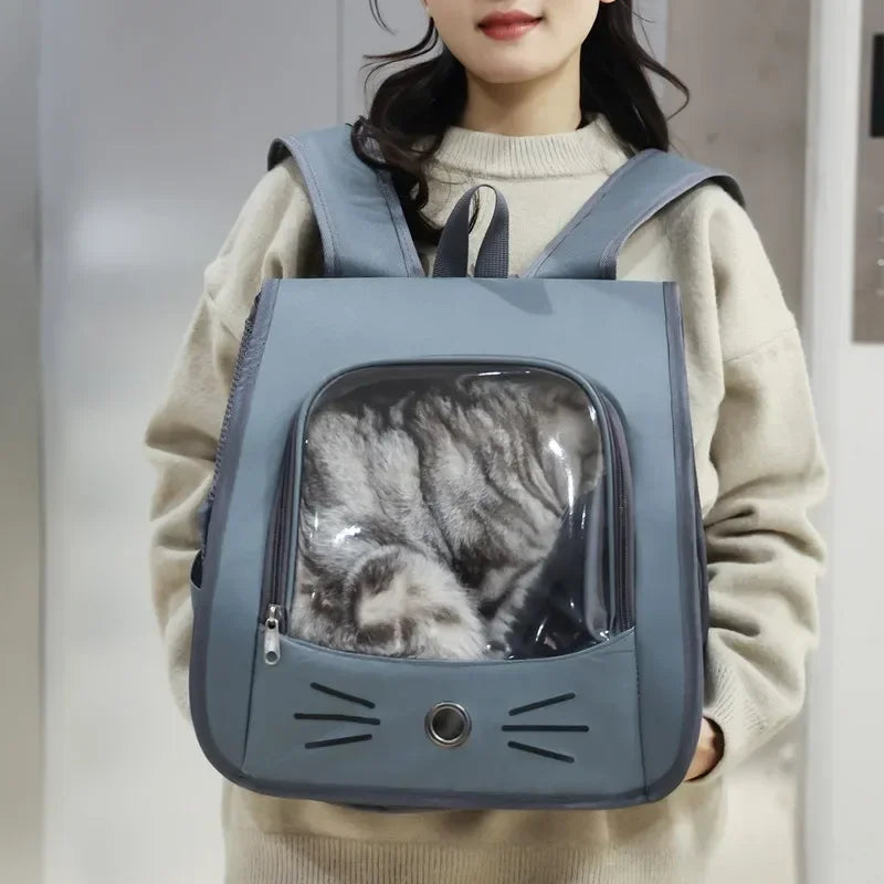 Cat Carrier Backpack for Small Dogs Outdoor Breathable Transport Bag