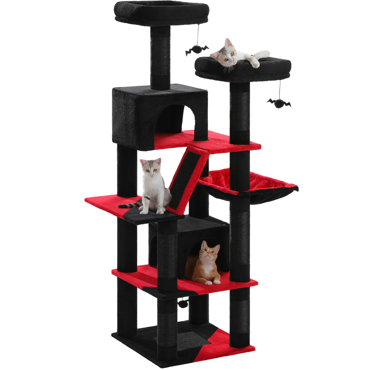 Pawz Road Large Multi-Level Plush Cat Tree With Scratching Posts