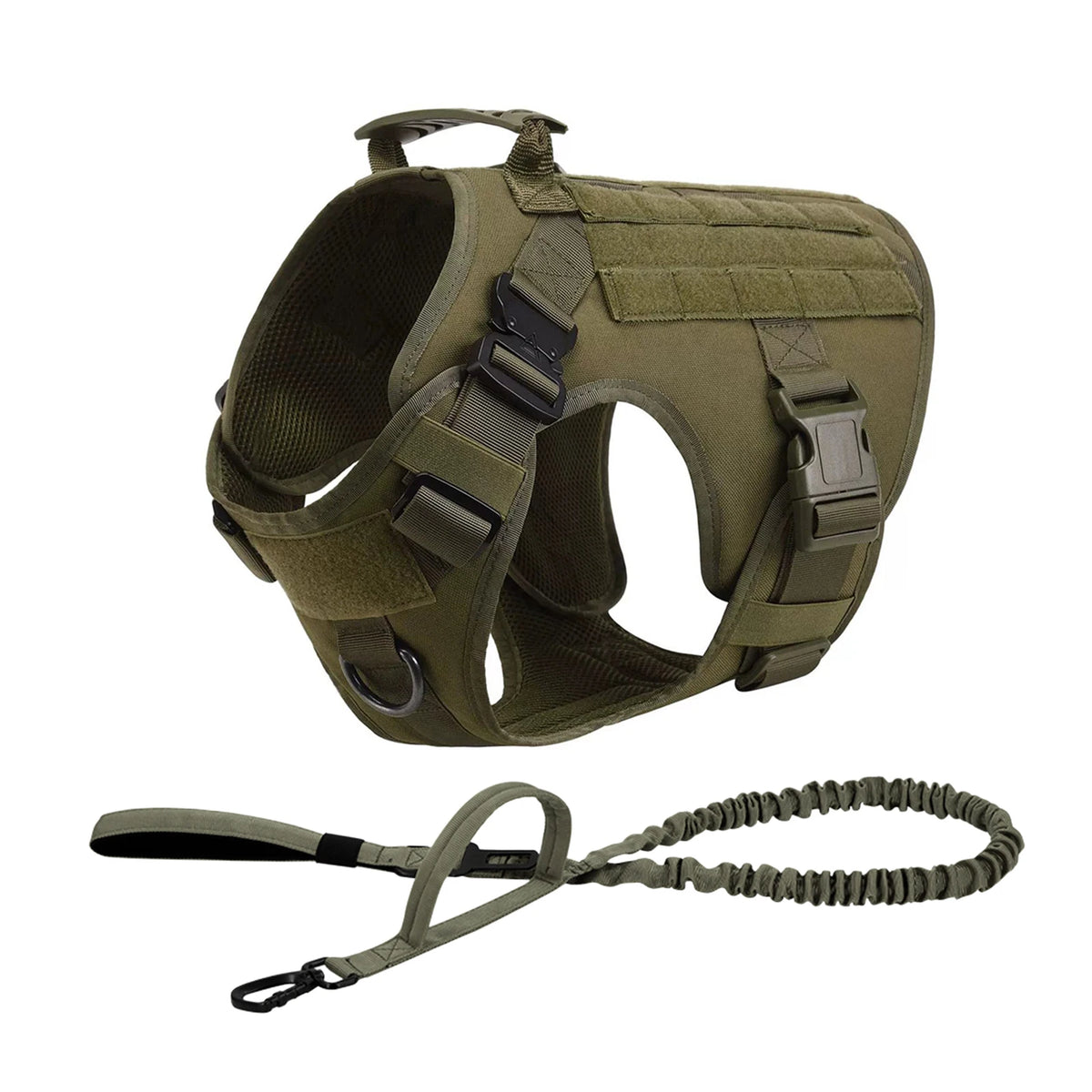 Tactical Nylon Dog Harness Padded Vest With Quick Release Buckle