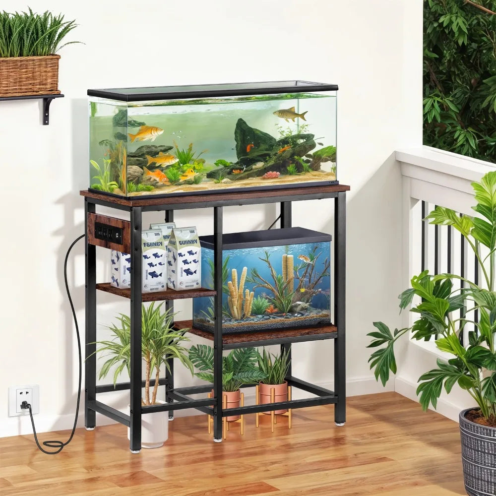 Aquarium Stand With PB And Steel Frame, 400 Lbs Capacity