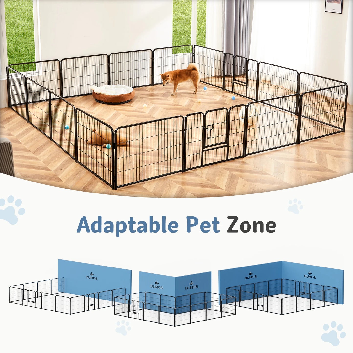 JHK Foldable Dog Playpen For Outdoor Use