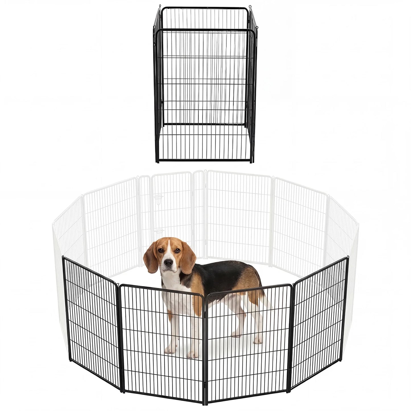 JHK Metal Dog Playpen Foldable Outdoor Pet Fence For Yard