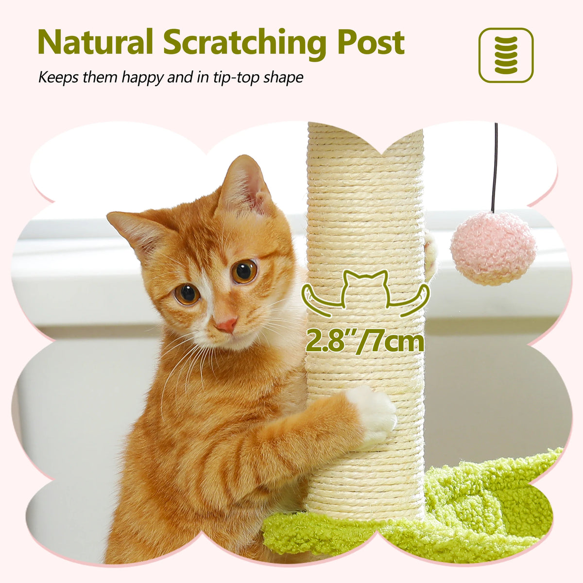 PAWZ Road Flower Cat Tree With Sisal Scratching Post