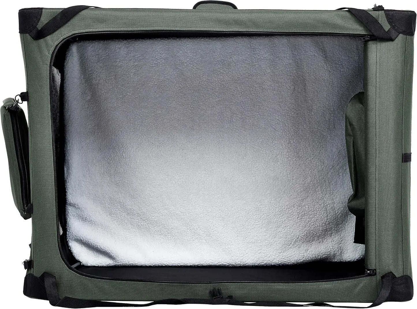 Soft Pet Dog Crate Carrier with Mesh Windows for Large Dogs, 42 x 31 x 31 Inches, Grey