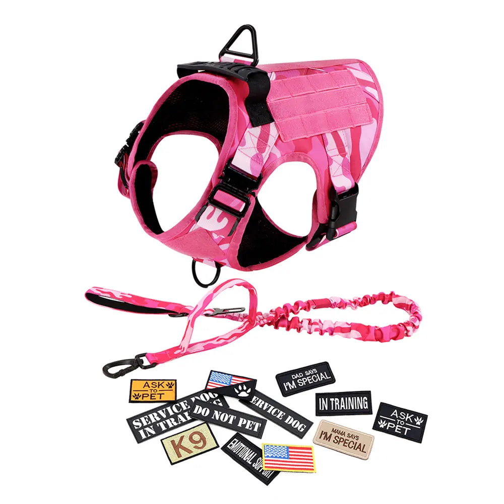 PETRAVEL Military Camouflage Dog Harness For Active Training